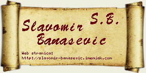 Slavomir Banašević vizit kartica